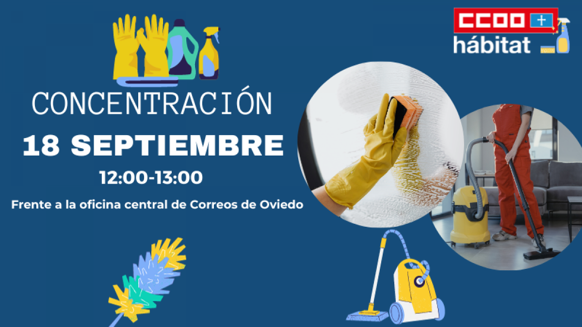 Movilizaciones en el servicio de Limpieza de las oficinas de Correos de Asturias por el impago de salarios