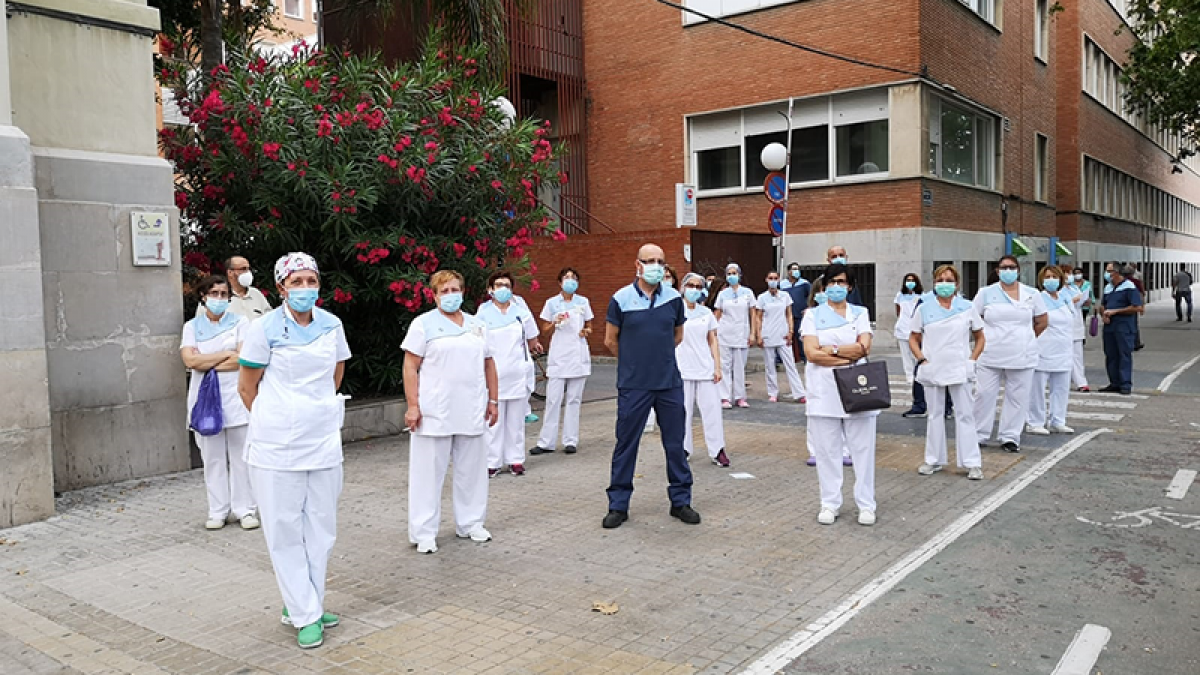 Manifestacin en el Hospital Clnico de Valencia