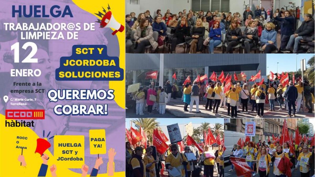 Ms de 750 persones treballadores de SCT ACVA i JCrdoba Solucions van a la vaga per l'impagament dels seus salaris